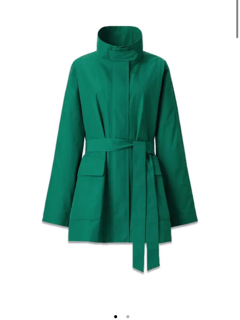 Uniqlo Emerald Green Belted Trench Coat by Claire Waight Keller